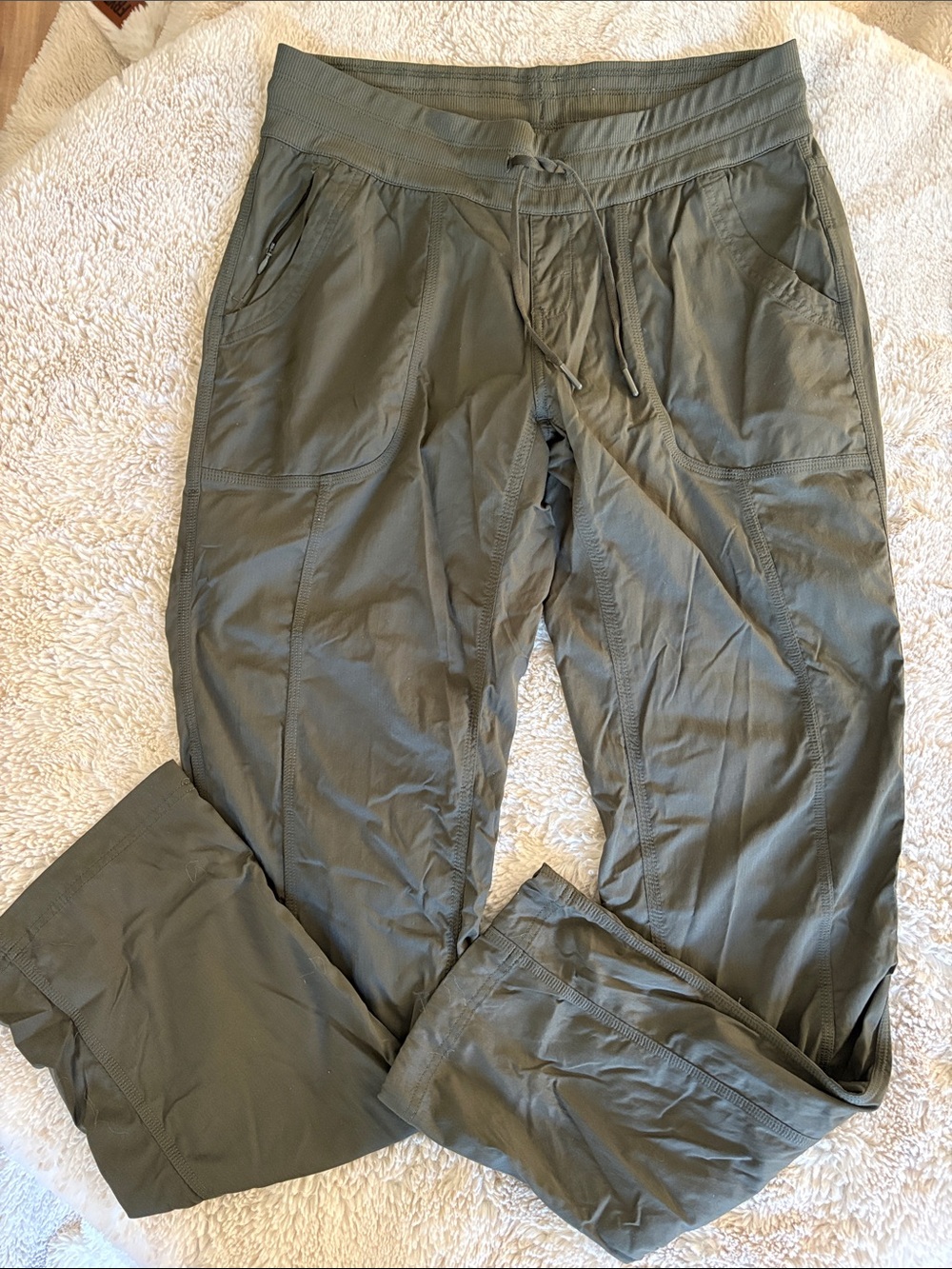 North Face Woman’s Olive Green Drawstring Casual Pants